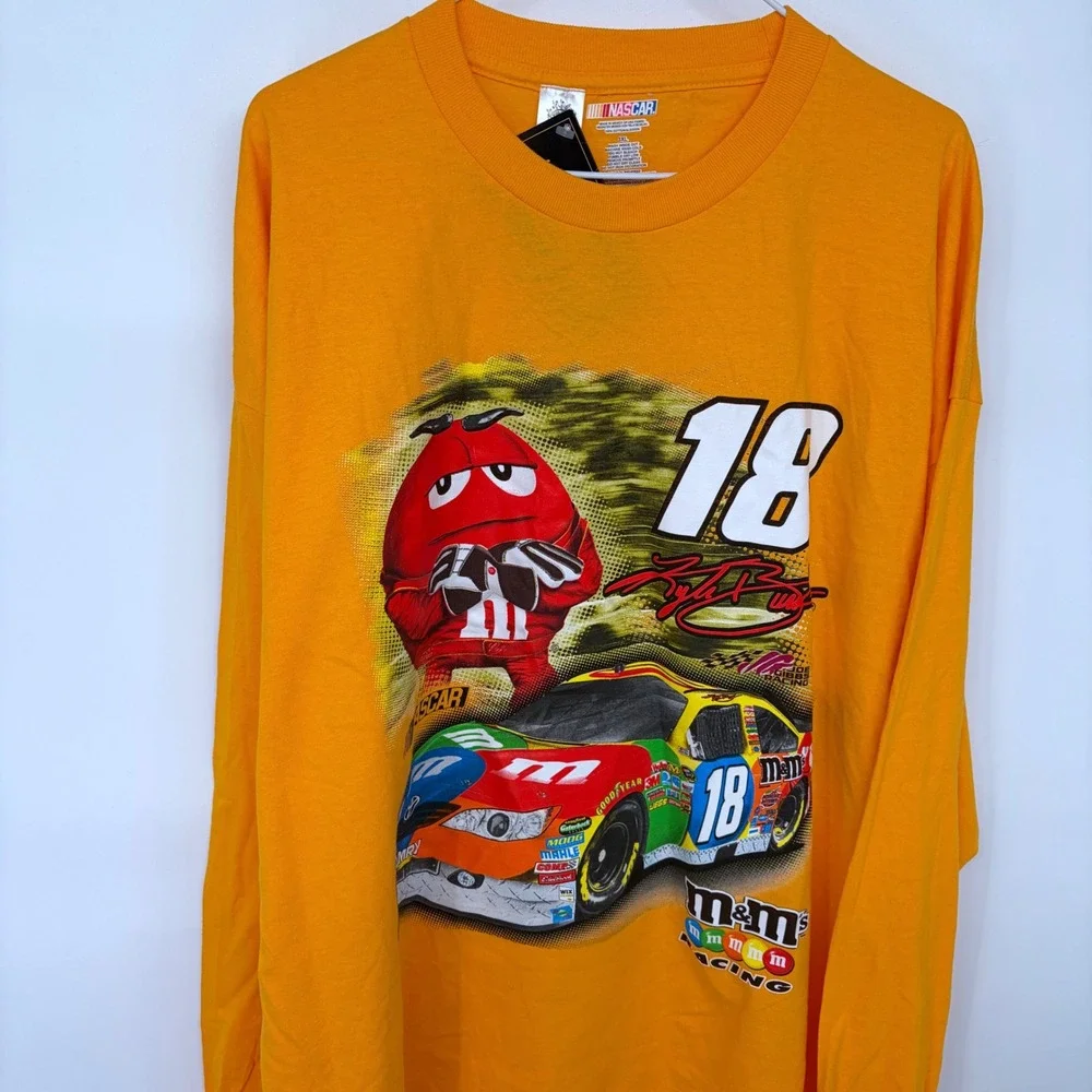 NEW Kyle Busch Graphic M&Ms Racing T Shirt 3XL Yellow #18 Car NASCAR‎ Deadstock - Picture 2 of 6